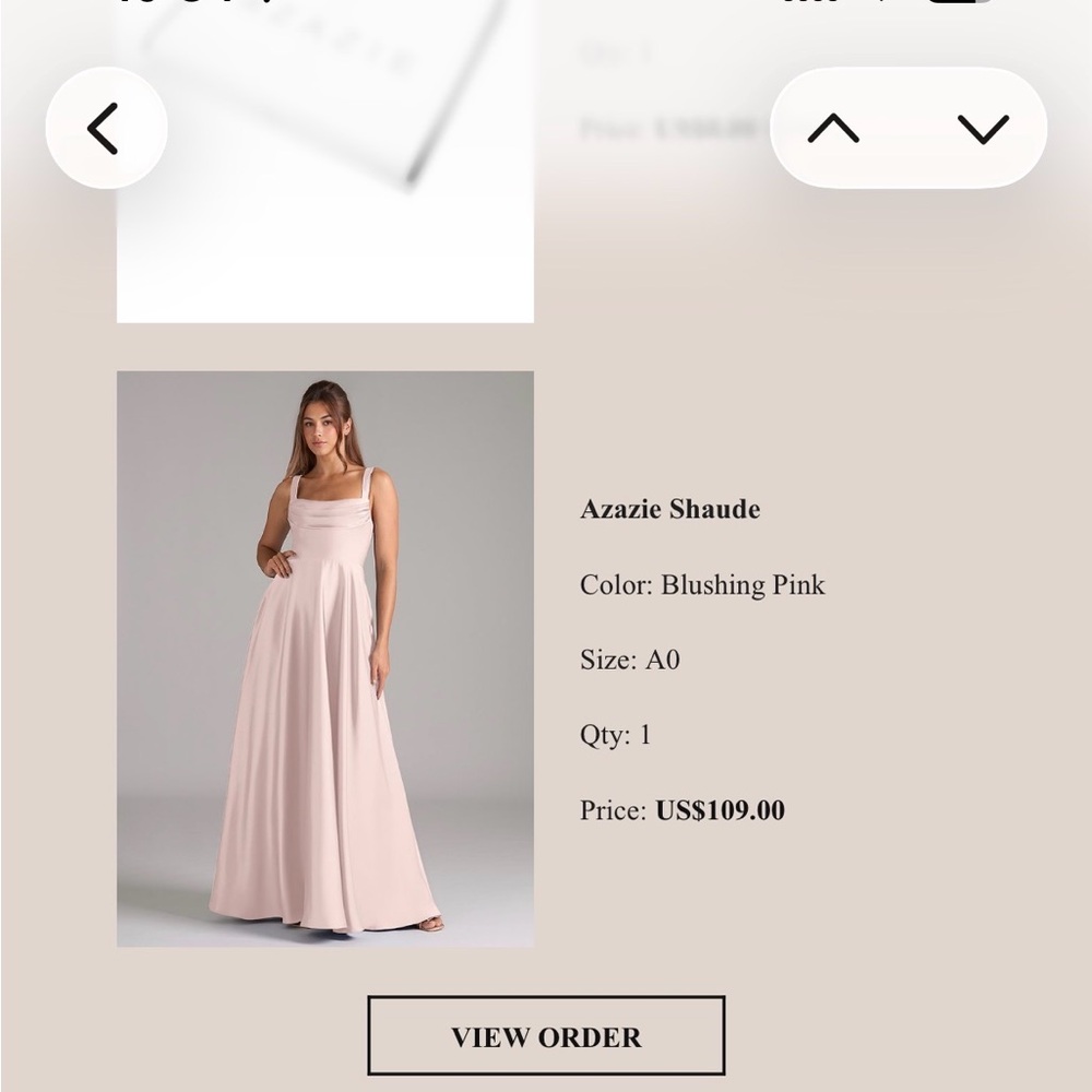 Azazie Blushing Pink Square-Neck Maxi Dress